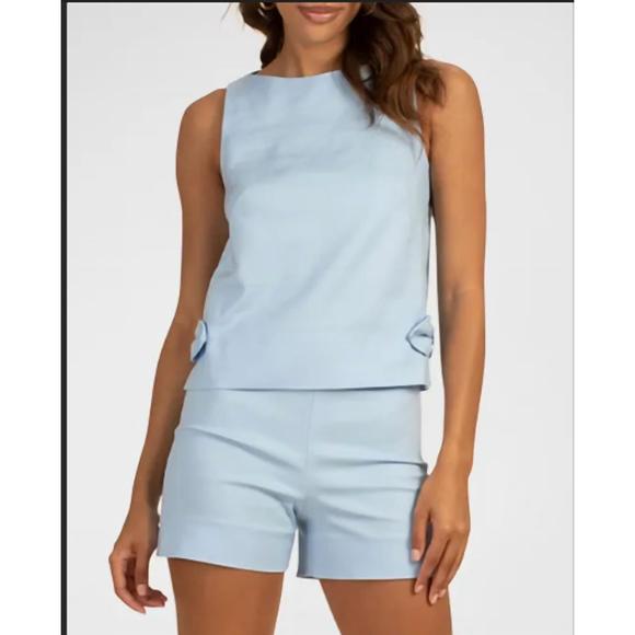 NEW TRINA TURK cayley top in baby blue - Picture 1 of 1
